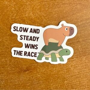 Cute Animal Sticker with Motivational Quote‎
